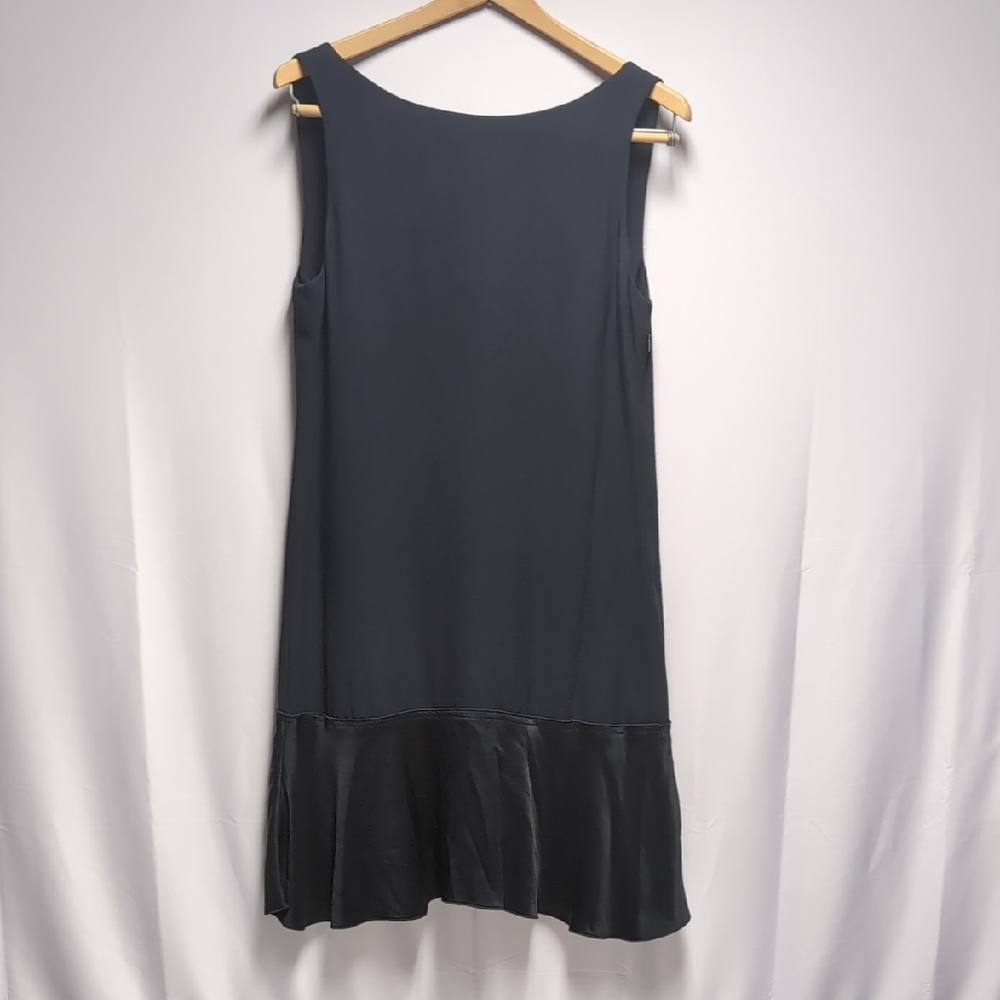 Theory Black Midi Dress with Satin Hem